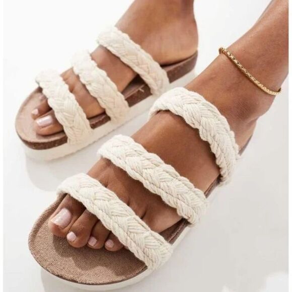 BRAND NEW ROCKET DOG WOMEN'S GREEN ASHLEY STRING BRAID SANDAL - Picture 9 of 16